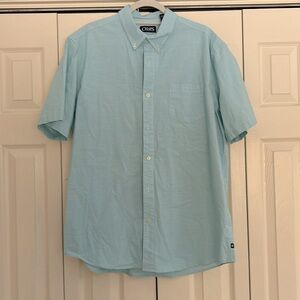 Light green short sleeve Chaps button down shirt size XL